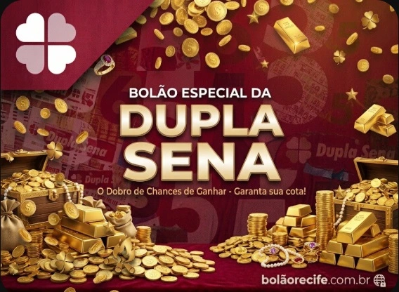 Banner lotérico Bolão Dupla Sena Recife